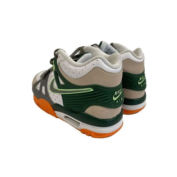 NIKE TRAINER 3 BG BASKETBALL SHOES SIZE 7Y #FZ3555 323 Green Orange Mid High Top - Picture 9 of 13
